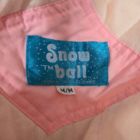 Vintage 80s Pastel Pink Puffer Ski Jacket Coat size M Fairy Harajuku Kawaiii - Picture 7 of 10